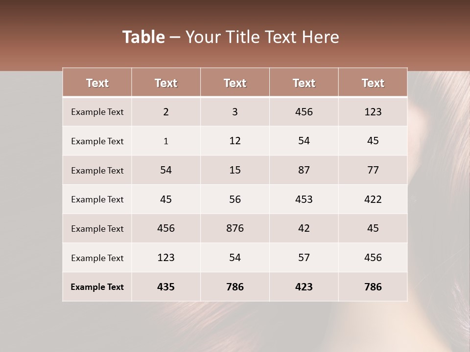A Woman With Long Red Hair Is Shown With The Words Name Of Presentation Company Name PowerPoint Template