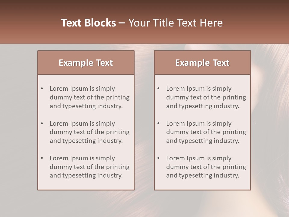 A Woman With Long Red Hair Is Shown With The Words Name Of Presentation Company Name PowerPoint Template