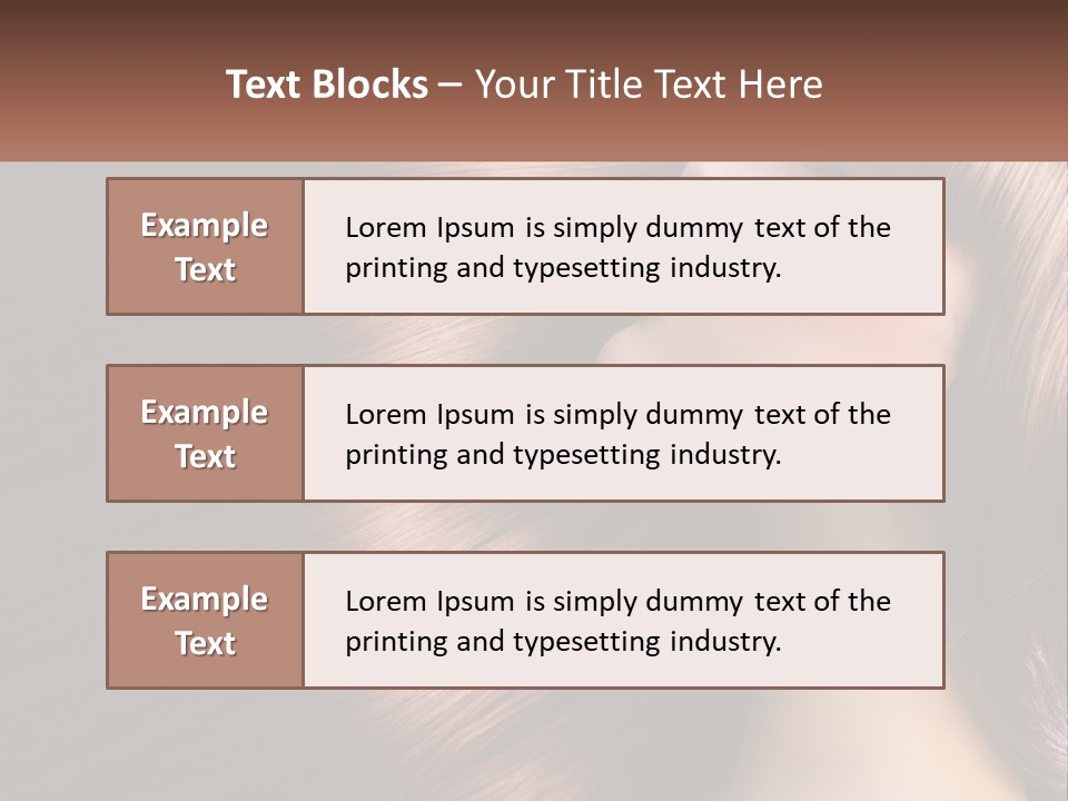 A Woman With Long Red Hair Is Shown With The Words Name Of Presentation Company Name PowerPoint Template