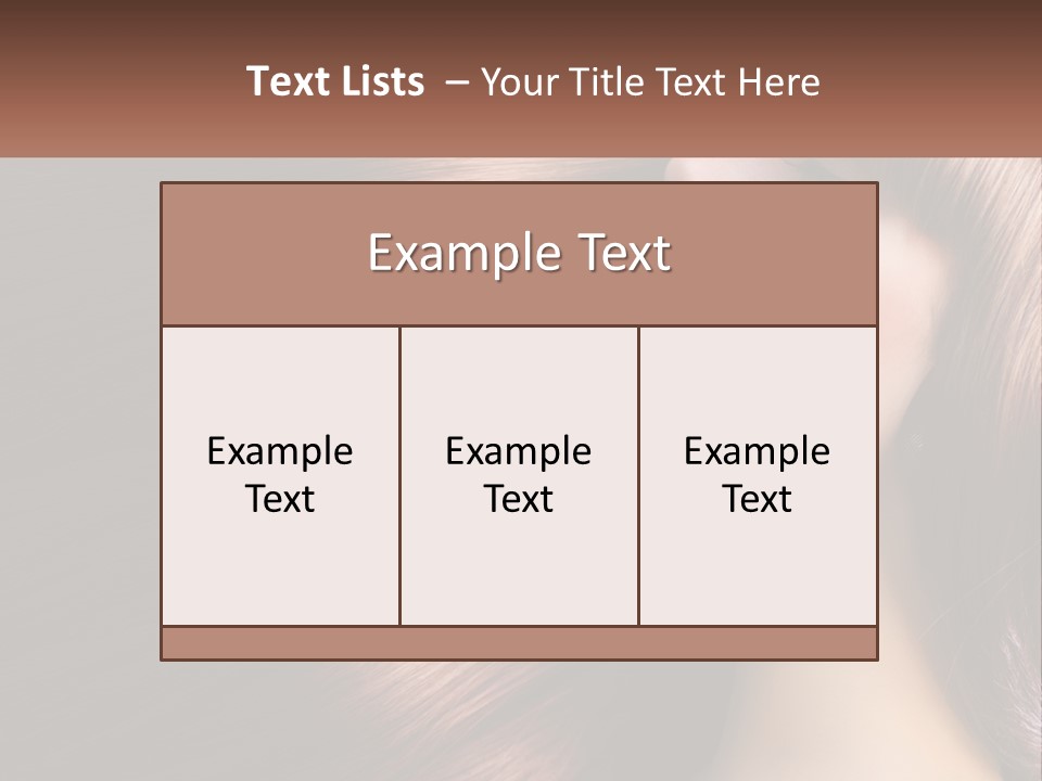 A Woman With Long Red Hair Is Shown With The Words Name Of Presentation Company Name PowerPoint Template