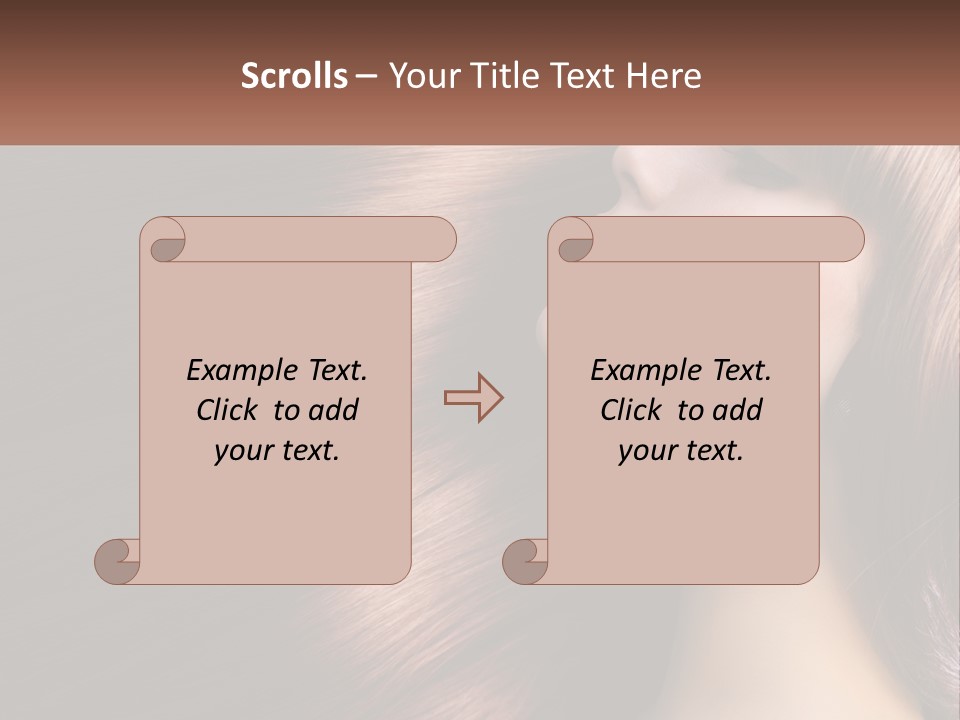 A Woman With Long Red Hair Is Shown With The Words Name Of Presentation Company Name PowerPoint Template