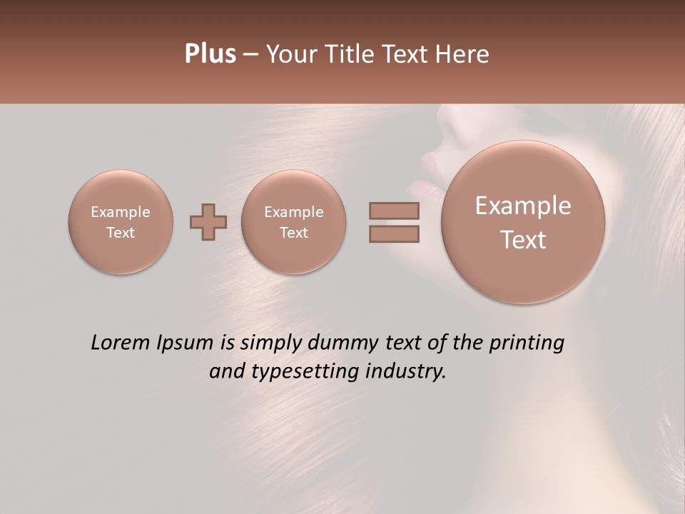 A Woman With Long Red Hair Is Shown With The Words Name Of Presentation Company Name PowerPoint Template
