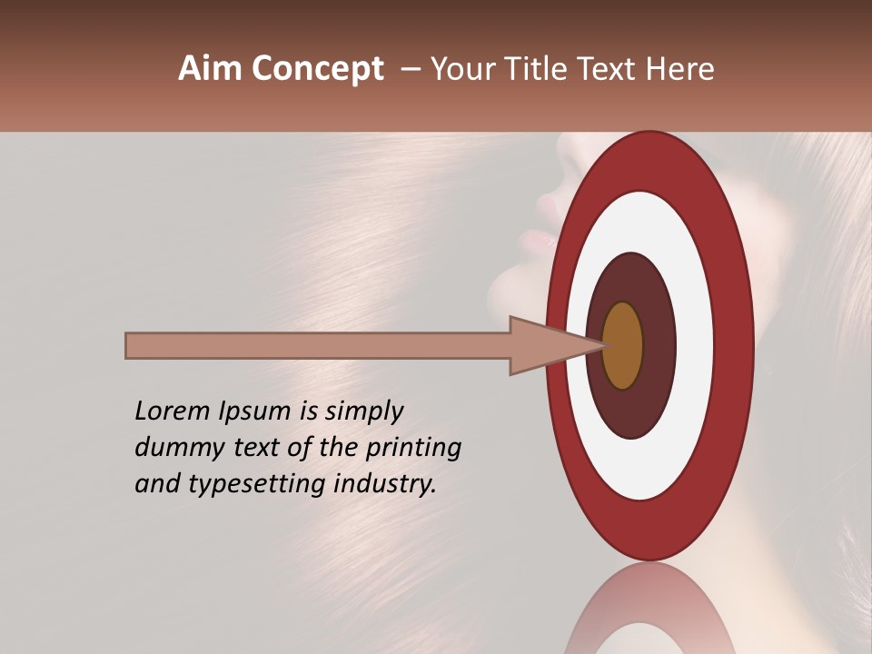 A Woman With Long Red Hair Is Shown With The Words Name Of Presentation Company Name PowerPoint Template