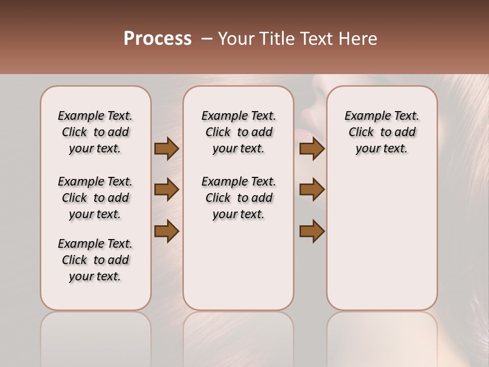 A Woman With Long Red Hair Is Shown With The Words Name Of Presentation Company Name PowerPoint Template