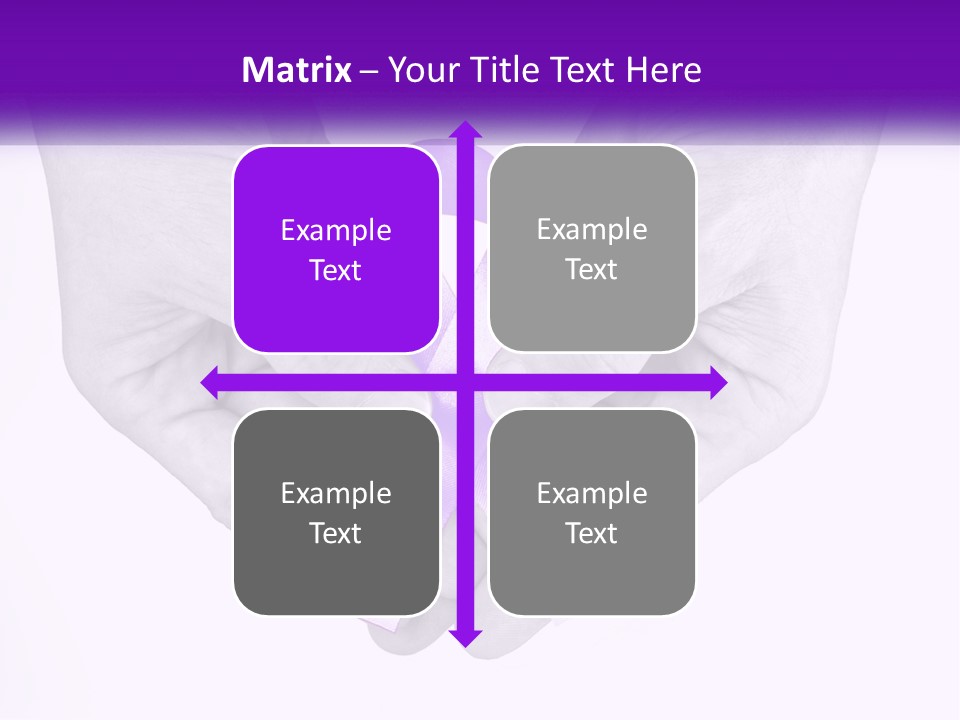 A Person Holding A Purple Ribbon In Their Hands PowerPoint Template