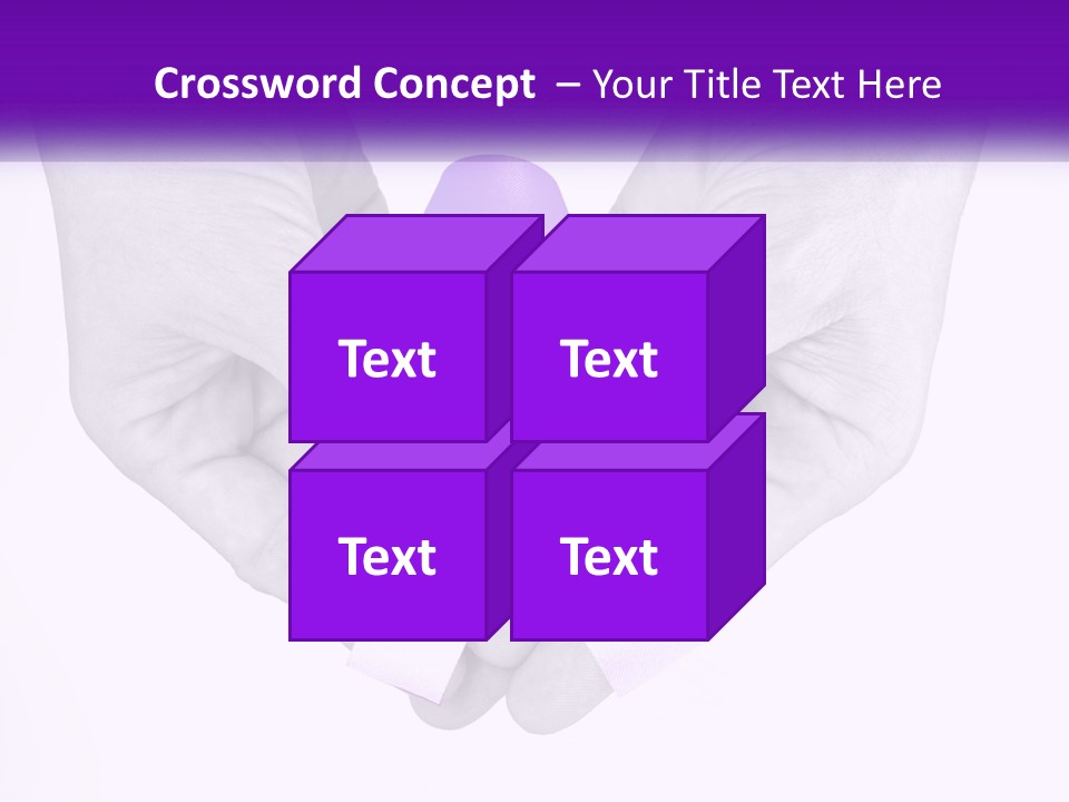 A Person Holding A Purple Ribbon In Their Hands PowerPoint Template