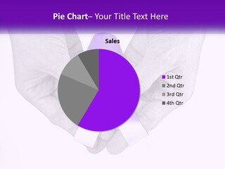 A Person Holding A Purple Ribbon In Their Hands PowerPoint Template