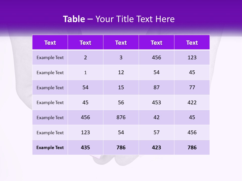 A Person Holding A Purple Ribbon In Their Hands PowerPoint Template