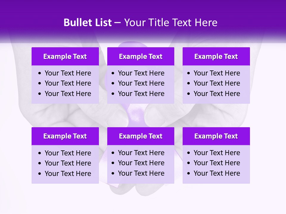 A Person Holding A Purple Ribbon In Their Hands PowerPoint Template