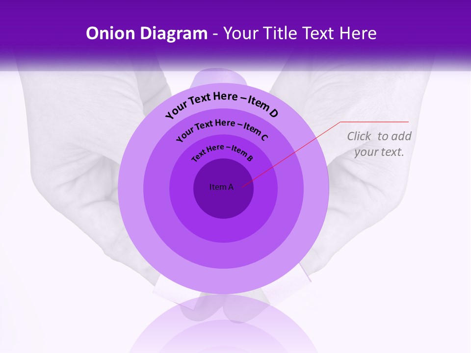 A Person Holding A Purple Ribbon In Their Hands PowerPoint Template