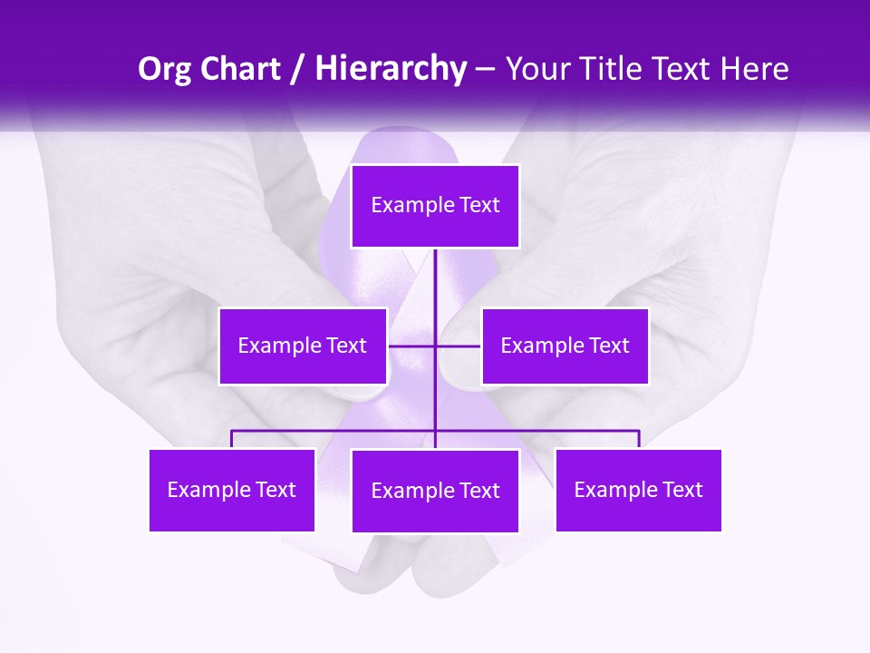 A Person Holding A Purple Ribbon In Their Hands PowerPoint Template