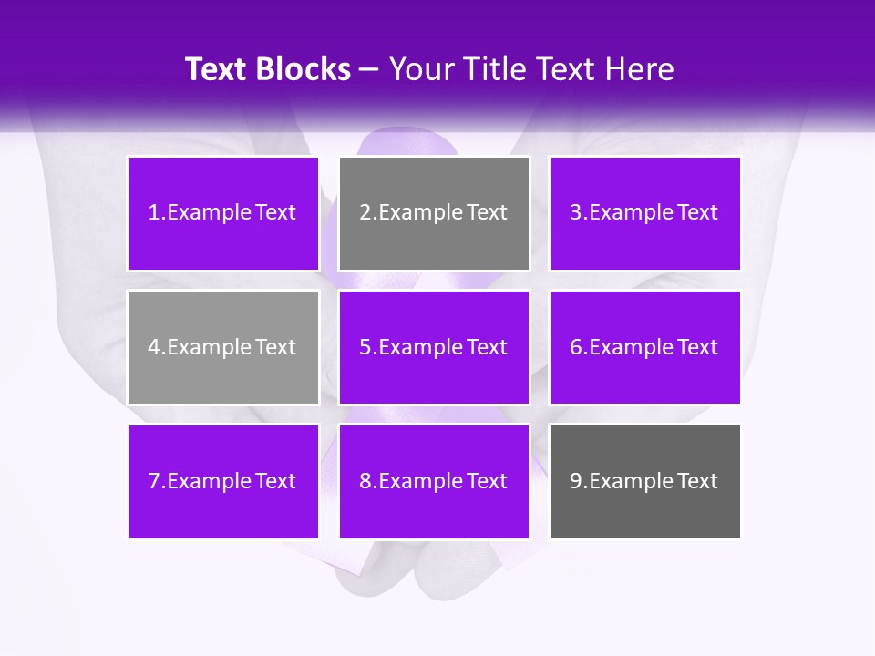 A Person Holding A Purple Ribbon In Their Hands PowerPoint Template
