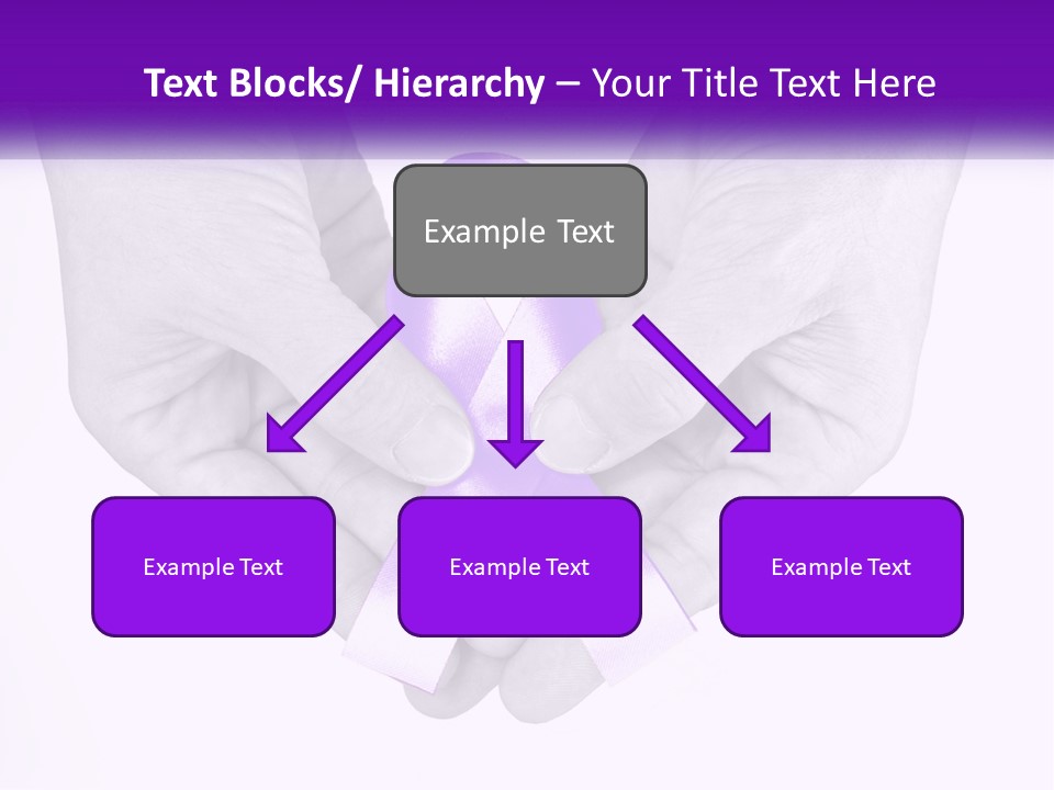 A Person Holding A Purple Ribbon In Their Hands PowerPoint Template
