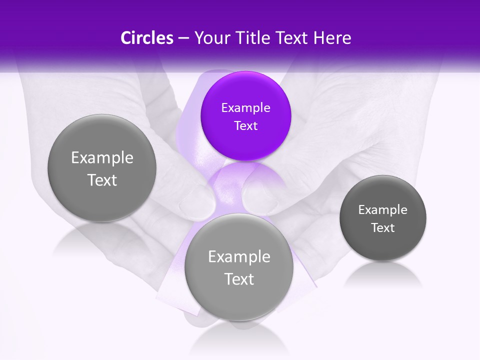 A Person Holding A Purple Ribbon In Their Hands PowerPoint Template