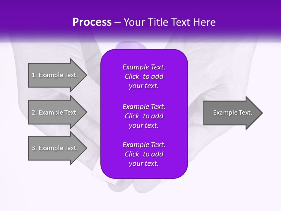 A Person Holding A Purple Ribbon In Their Hands PowerPoint Template