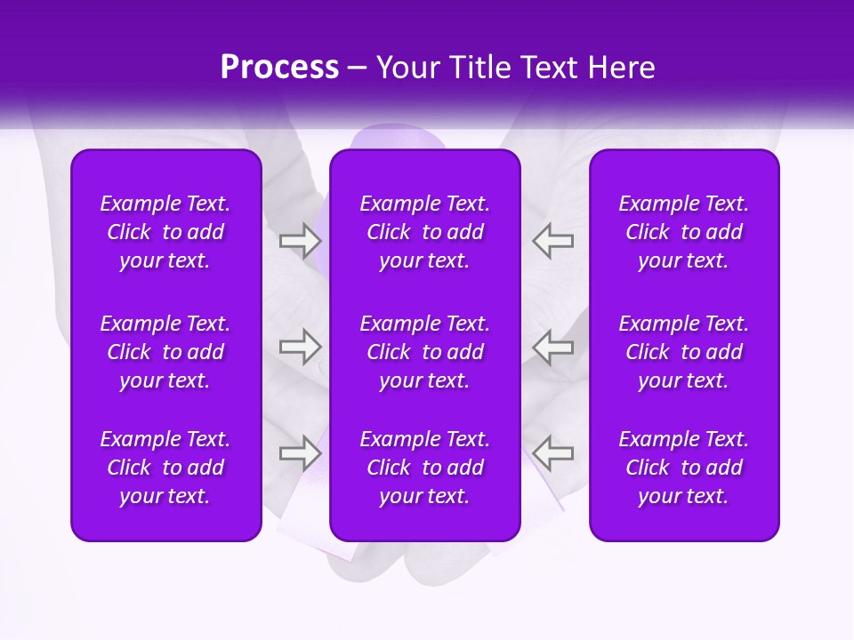 A Person Holding A Purple Ribbon In Their Hands PowerPoint Template