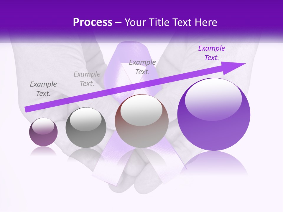 A Person Holding A Purple Ribbon In Their Hands PowerPoint Template