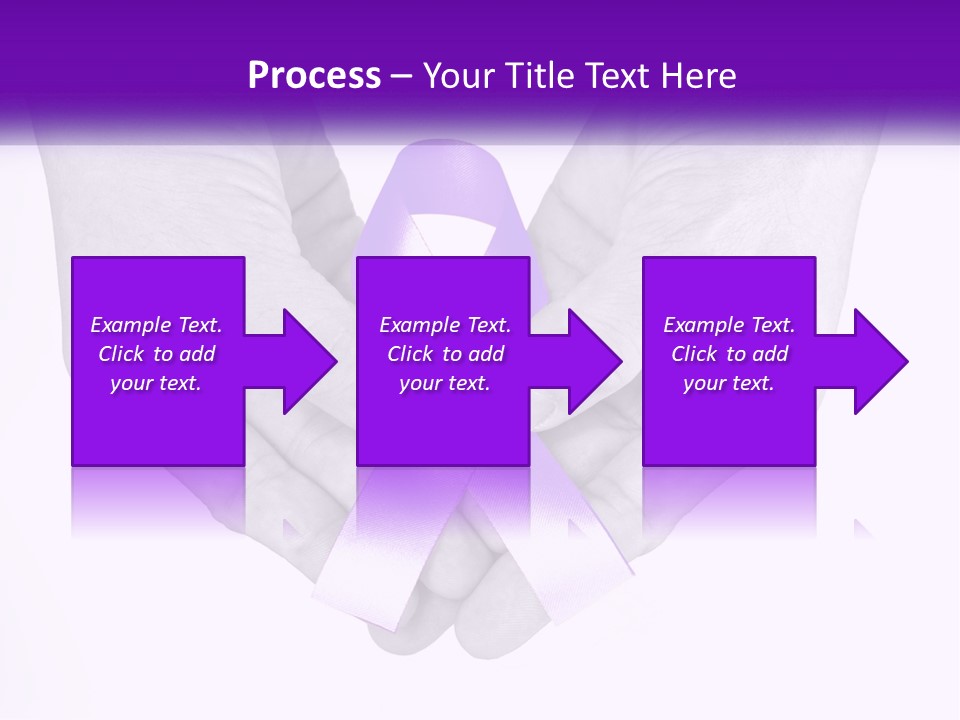 A Person Holding A Purple Ribbon In Their Hands PowerPoint Template