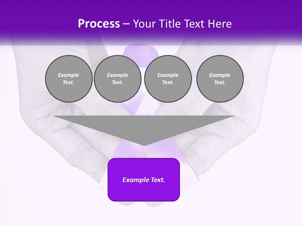 A Person Holding A Purple Ribbon In Their Hands PowerPoint Template