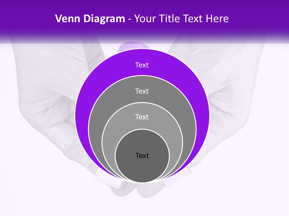 A Person Holding A Purple Ribbon In Their Hands PowerPoint Template