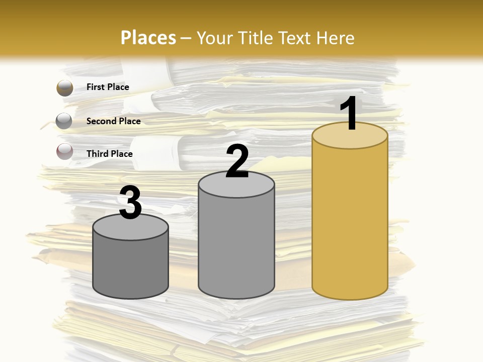 A Stack Of Folders On Top Of Each Other PowerPoint Template