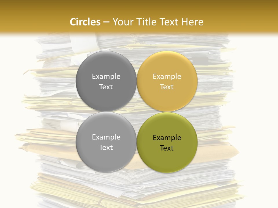 A Stack Of Folders On Top Of Each Other PowerPoint Template