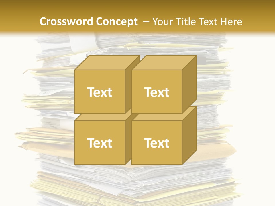 A Stack Of Folders On Top Of Each Other PowerPoint Template