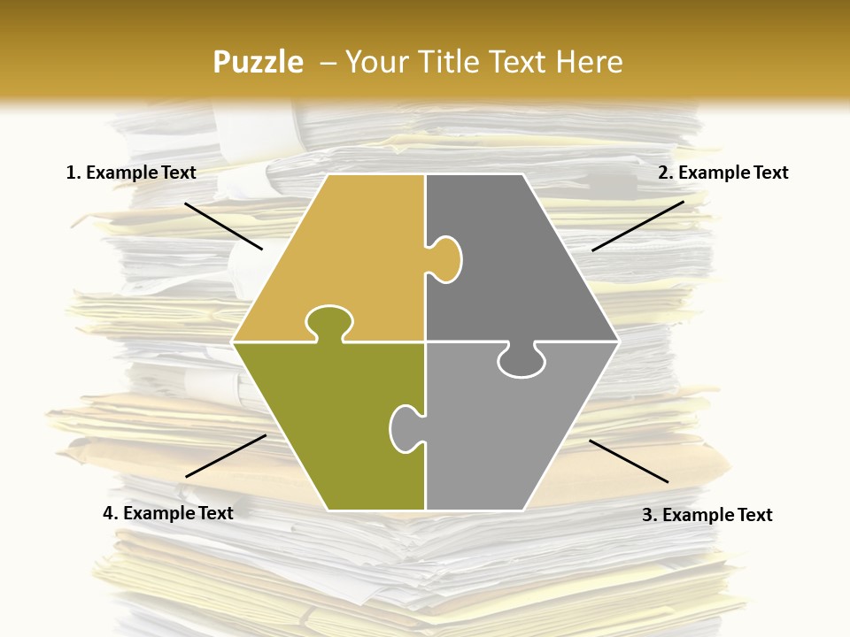 A Stack Of Folders On Top Of Each Other PowerPoint Template