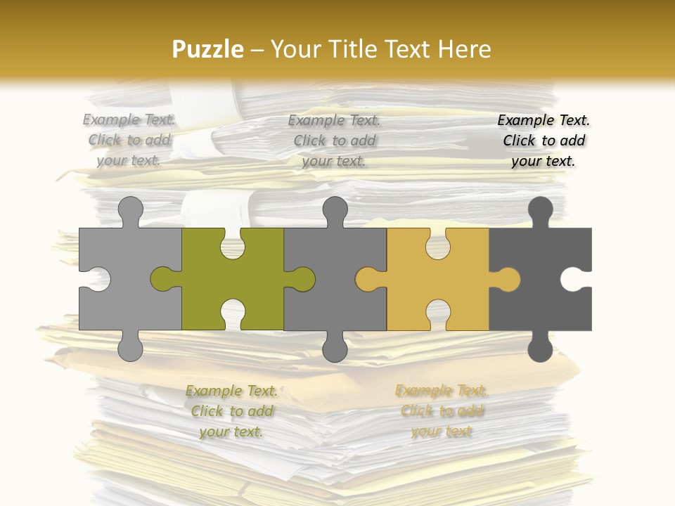 A Stack Of Folders On Top Of Each Other PowerPoint Template