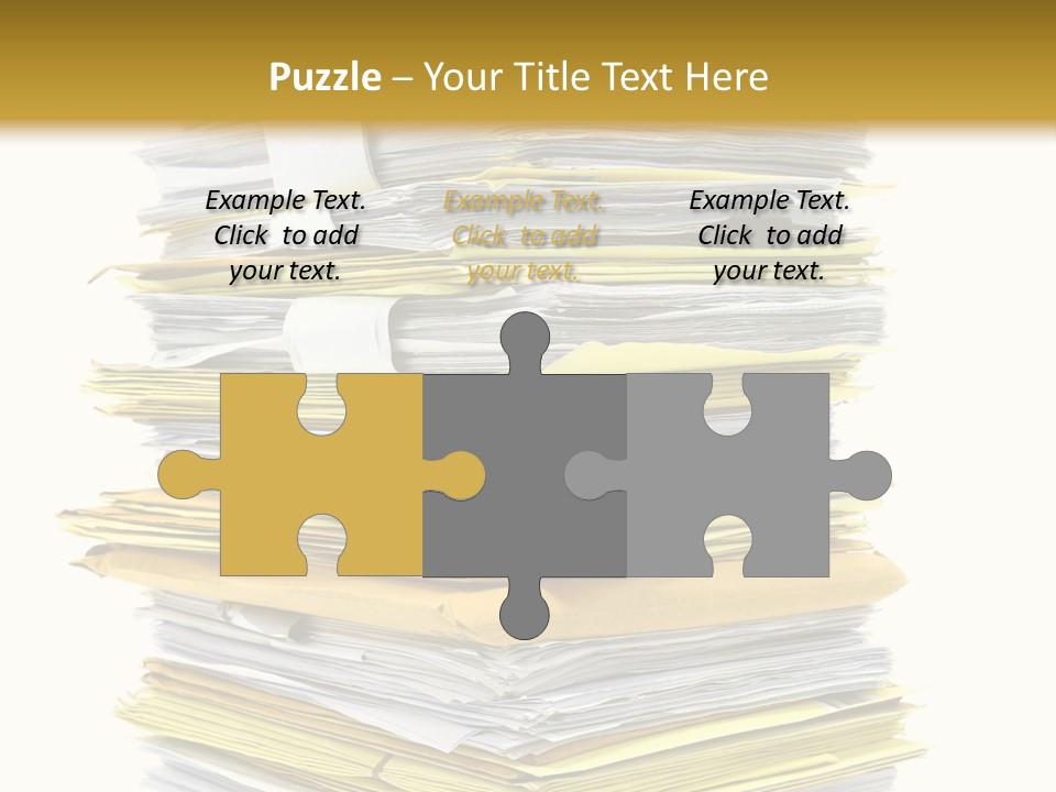 A Stack Of Folders On Top Of Each Other PowerPoint Template