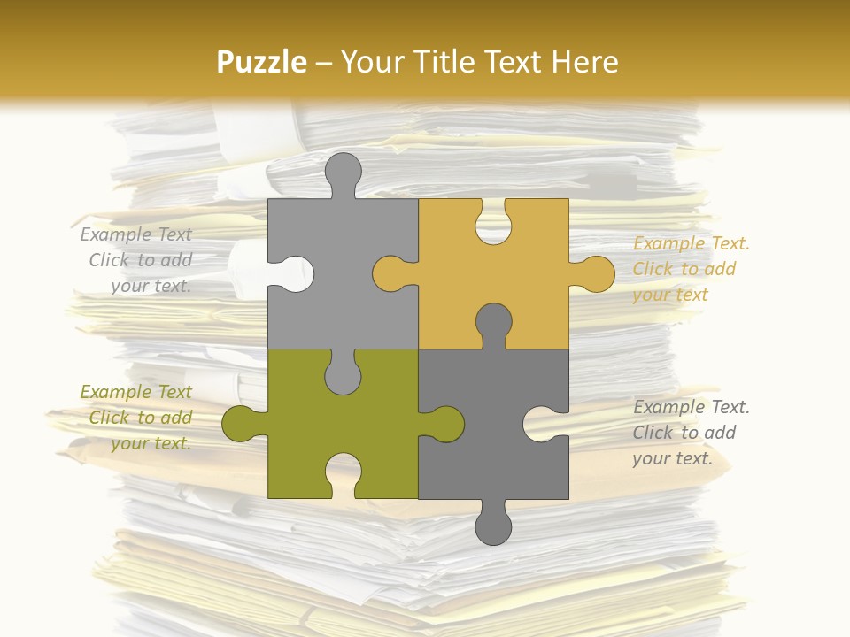 A Stack Of Folders On Top Of Each Other PowerPoint Template