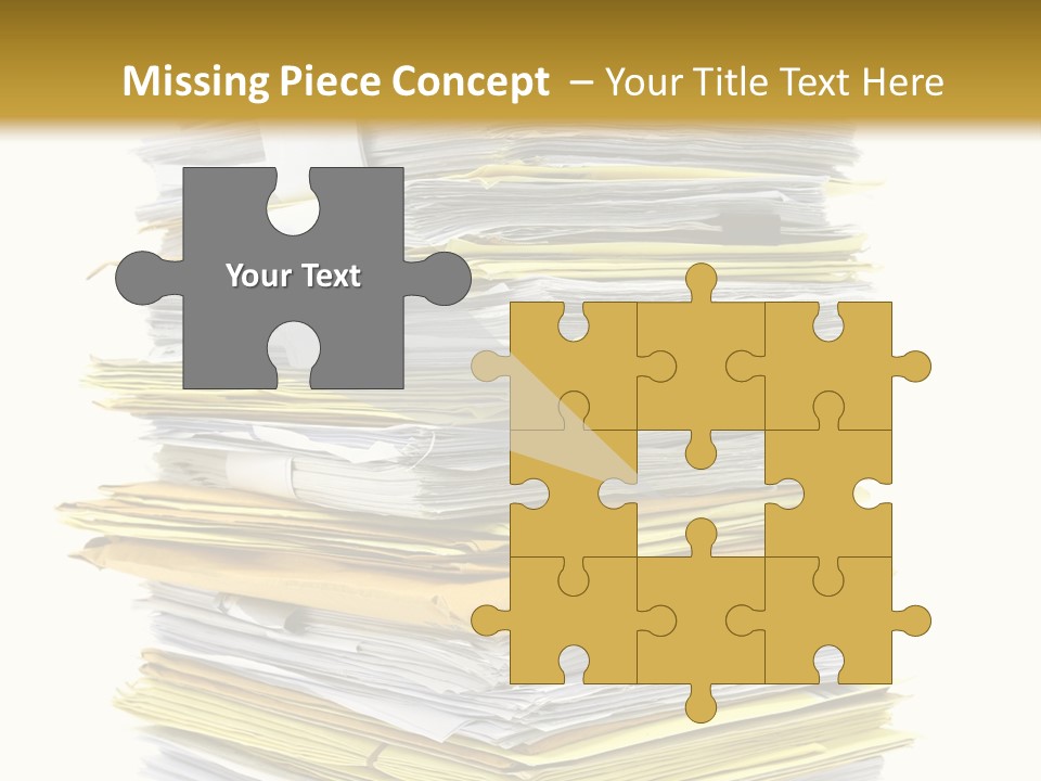 A Stack Of Folders On Top Of Each Other PowerPoint Template