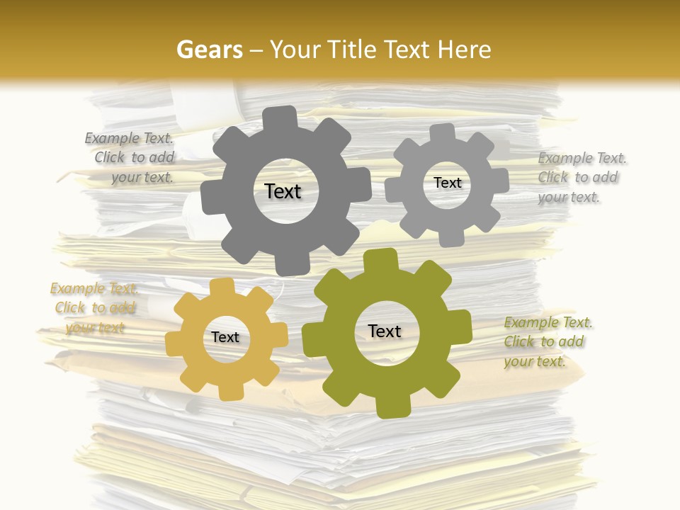 A Stack Of Folders On Top Of Each Other PowerPoint Template