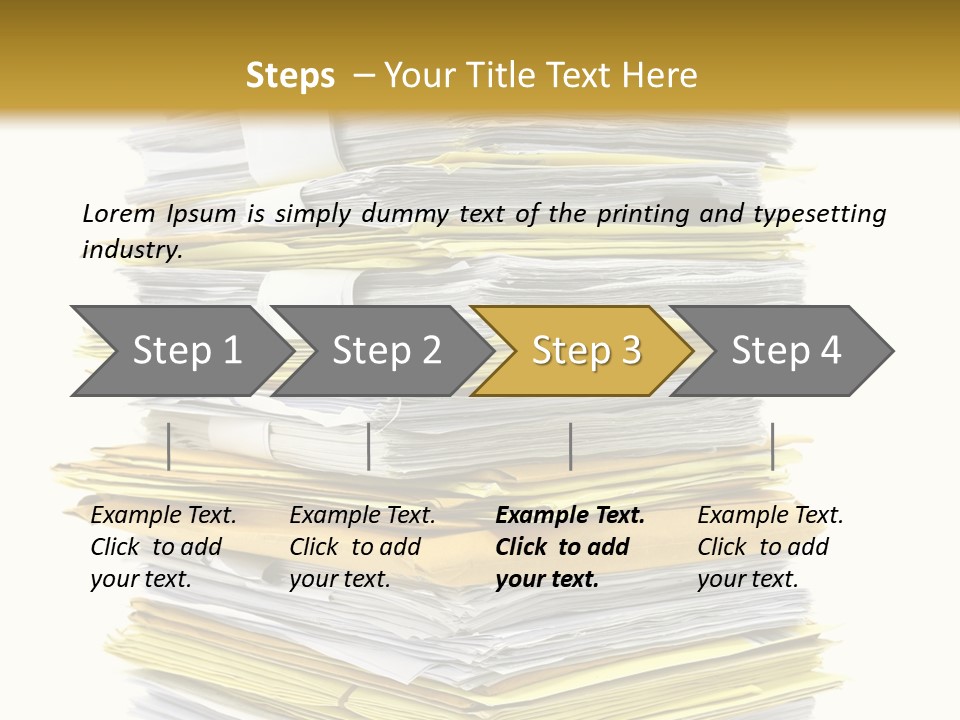 A Stack Of Folders On Top Of Each Other PowerPoint Template