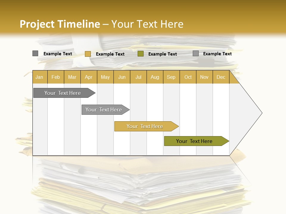 A Stack Of Folders On Top Of Each Other PowerPoint Template