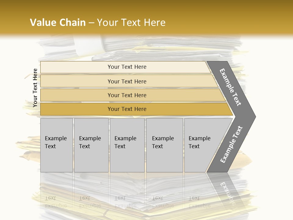 A Stack Of Folders On Top Of Each Other PowerPoint Template