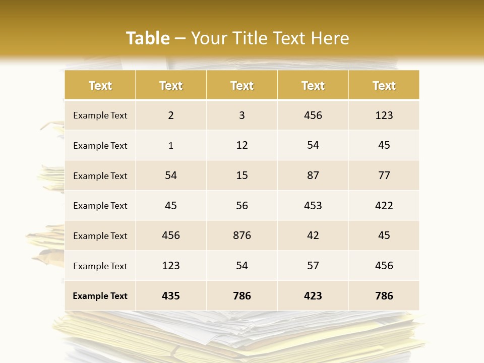 A Stack Of Folders On Top Of Each Other PowerPoint Template