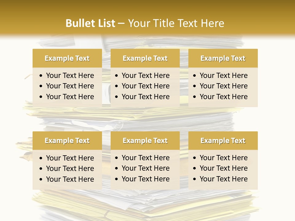 A Stack Of Folders On Top Of Each Other PowerPoint Template