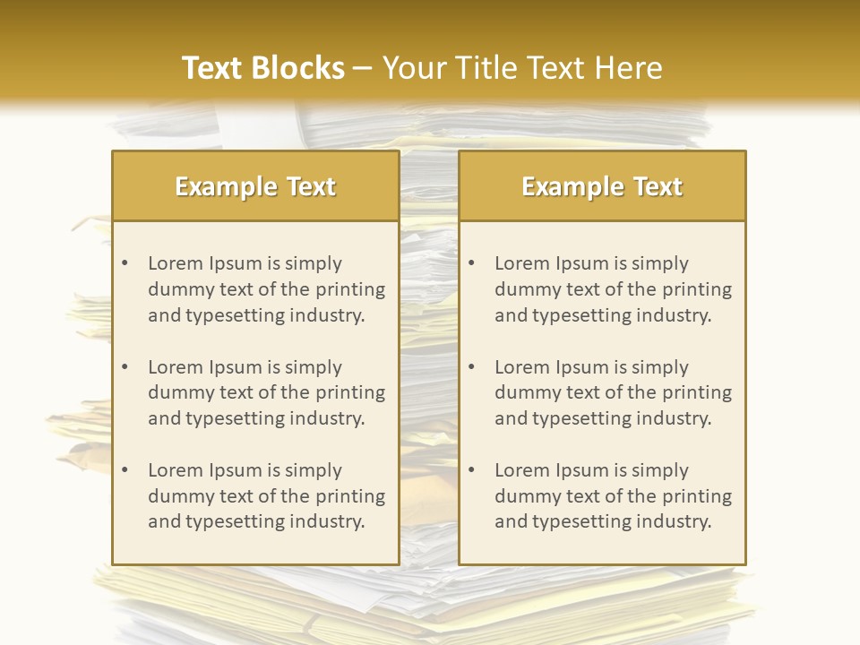 A Stack Of Folders On Top Of Each Other PowerPoint Template