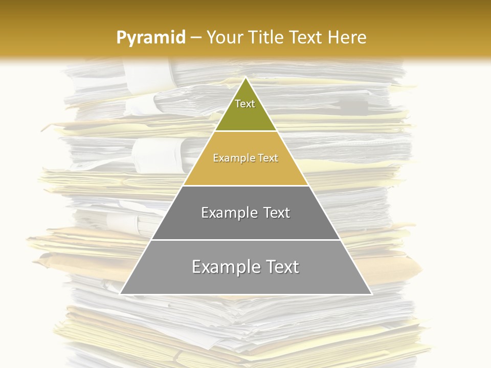A Stack Of Folders On Top Of Each Other PowerPoint Template