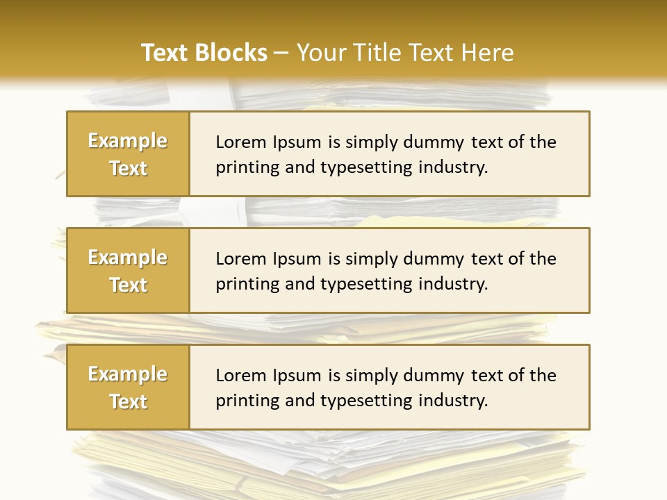 A Stack Of Folders On Top Of Each Other PowerPoint Template