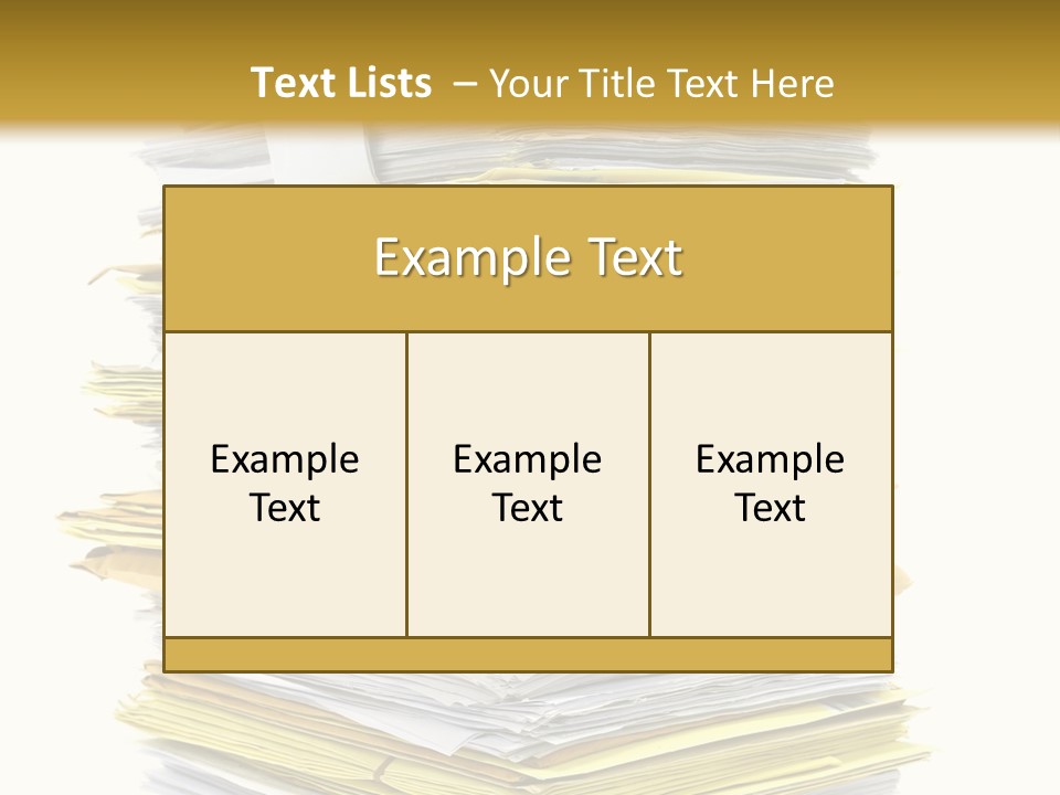 A Stack Of Folders On Top Of Each Other PowerPoint Template