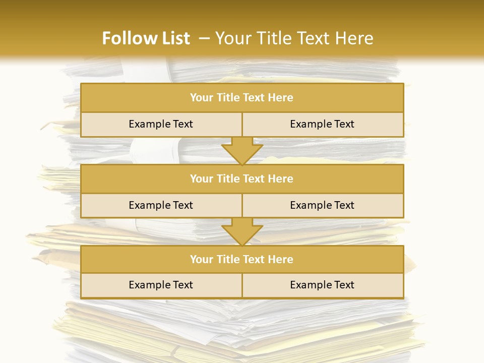 A Stack Of Folders On Top Of Each Other PowerPoint Template