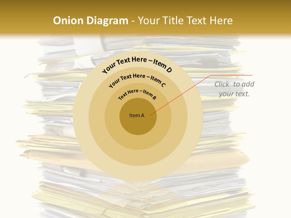 A Stack Of Folders On Top Of Each Other PowerPoint Template