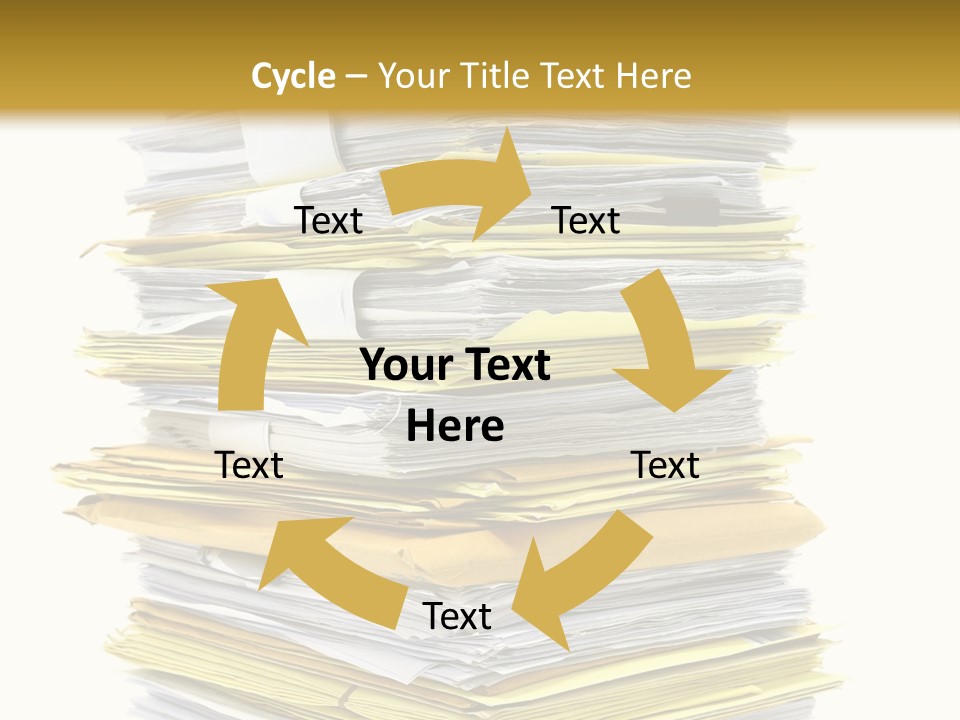 A Stack Of Folders On Top Of Each Other PowerPoint Template