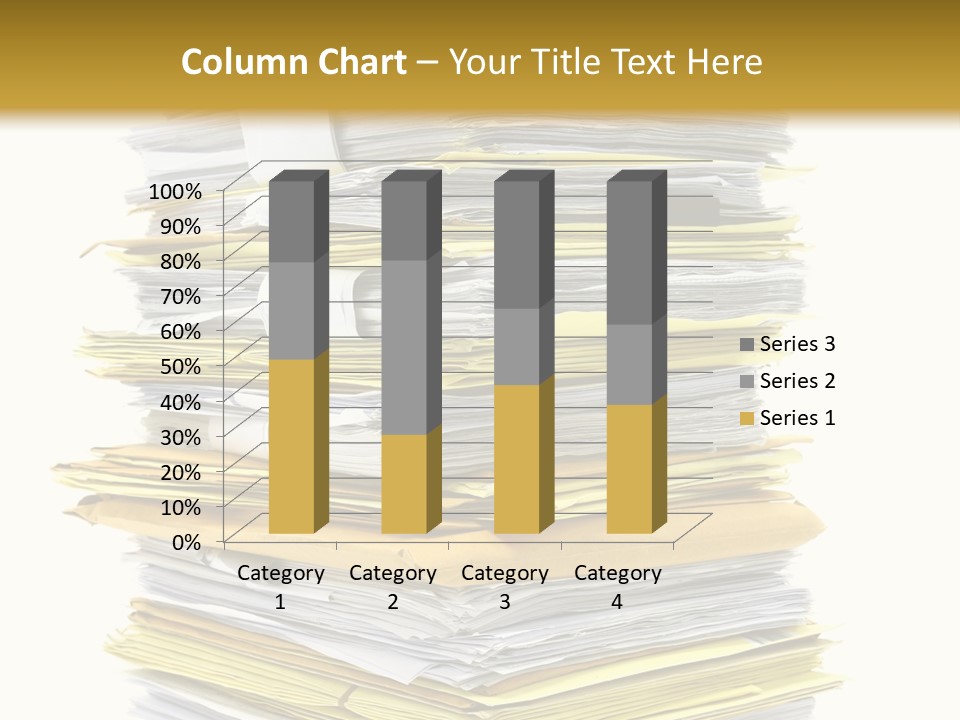 A Stack Of Folders On Top Of Each Other PowerPoint Template