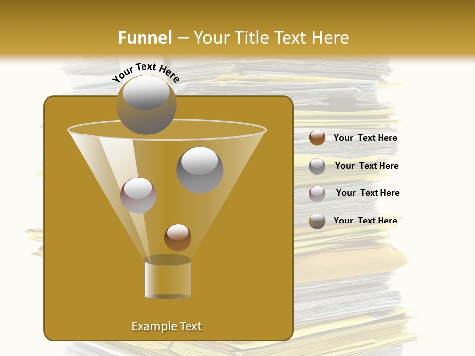 A Stack Of Folders On Top Of Each Other PowerPoint Template