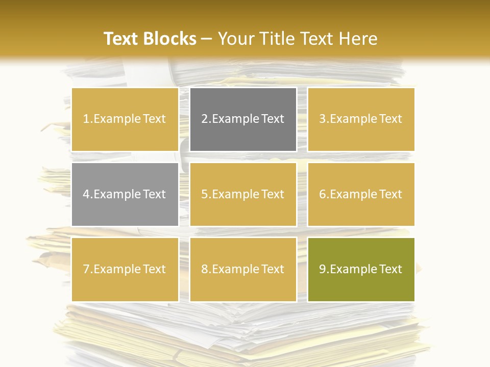A Stack Of Folders On Top Of Each Other PowerPoint Template
