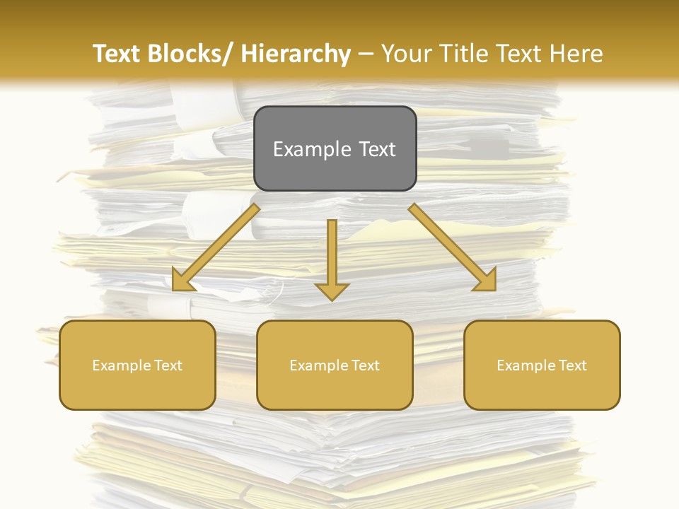 A Stack Of Folders On Top Of Each Other PowerPoint Template