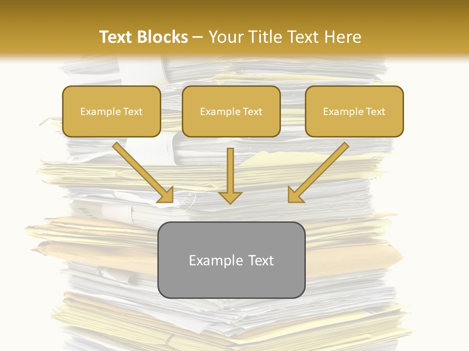 A Stack Of Folders On Top Of Each Other PowerPoint Template